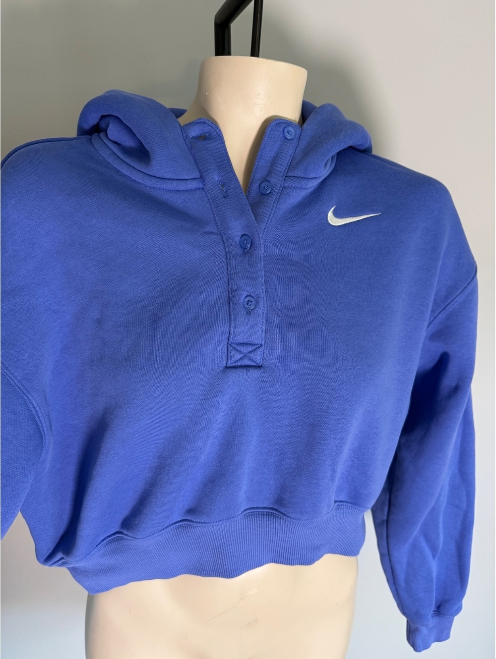 Nike Women's Cropped Hoodie in Blue XS - Picture 2 of 10